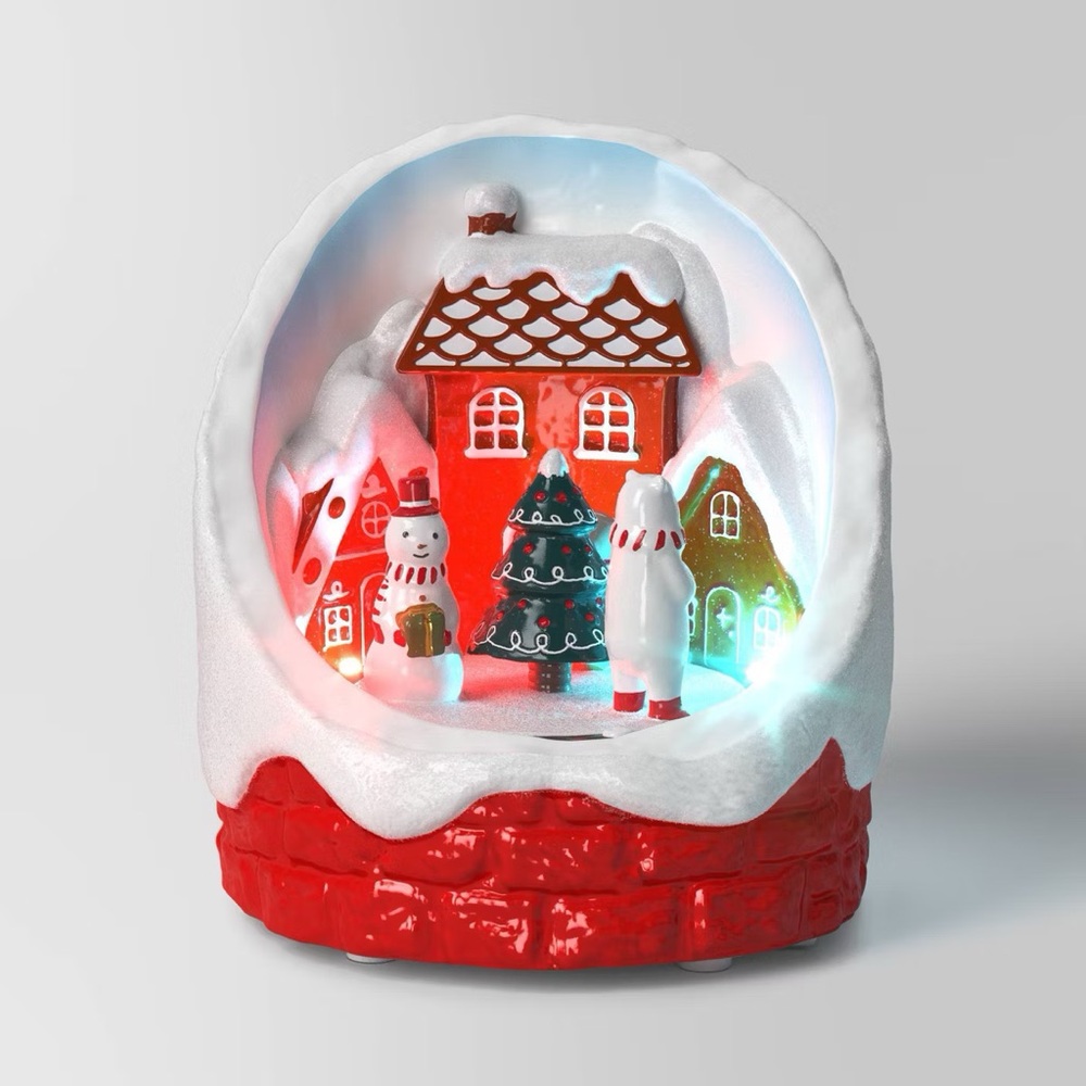 7'' nwt Christmas Animated Gingerbread House Snowglobe - Wondershop